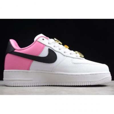 Nike Bayan Air Force 1 '07 Se Beyaz / Siyah / Pembe Kaykay Ayakkabı Türkiye - DYS7UTRI